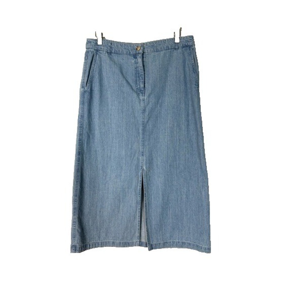 Belle Vere Denim Midi Skirt Womens 8 Rustic Western Casual Retro 90s Y2K Beach